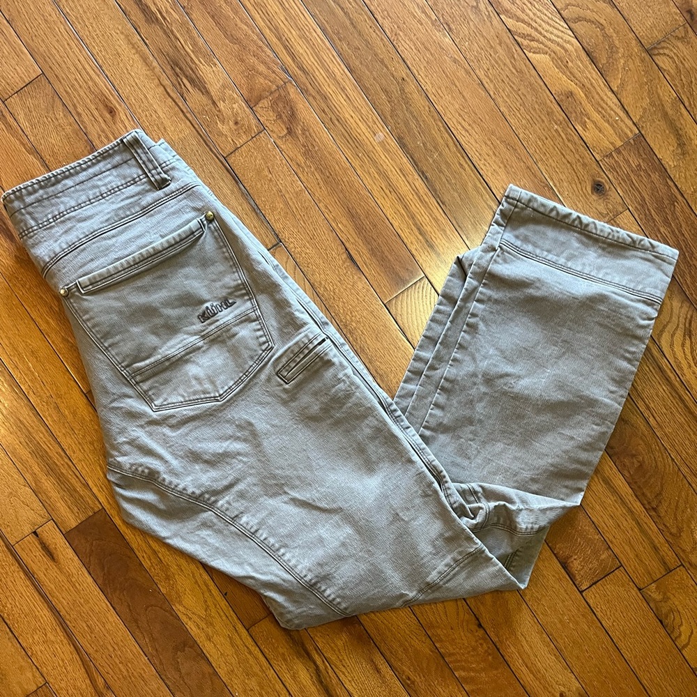 Kuhl Rydr Pants Jeans Mens Actual 33x32 Vintage Gray Patina Dye Ryder Hiking